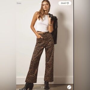 NWT Anthropologie The Colette Cropped Wide Leg Jeans by Maeve Sz 30 in Anima…